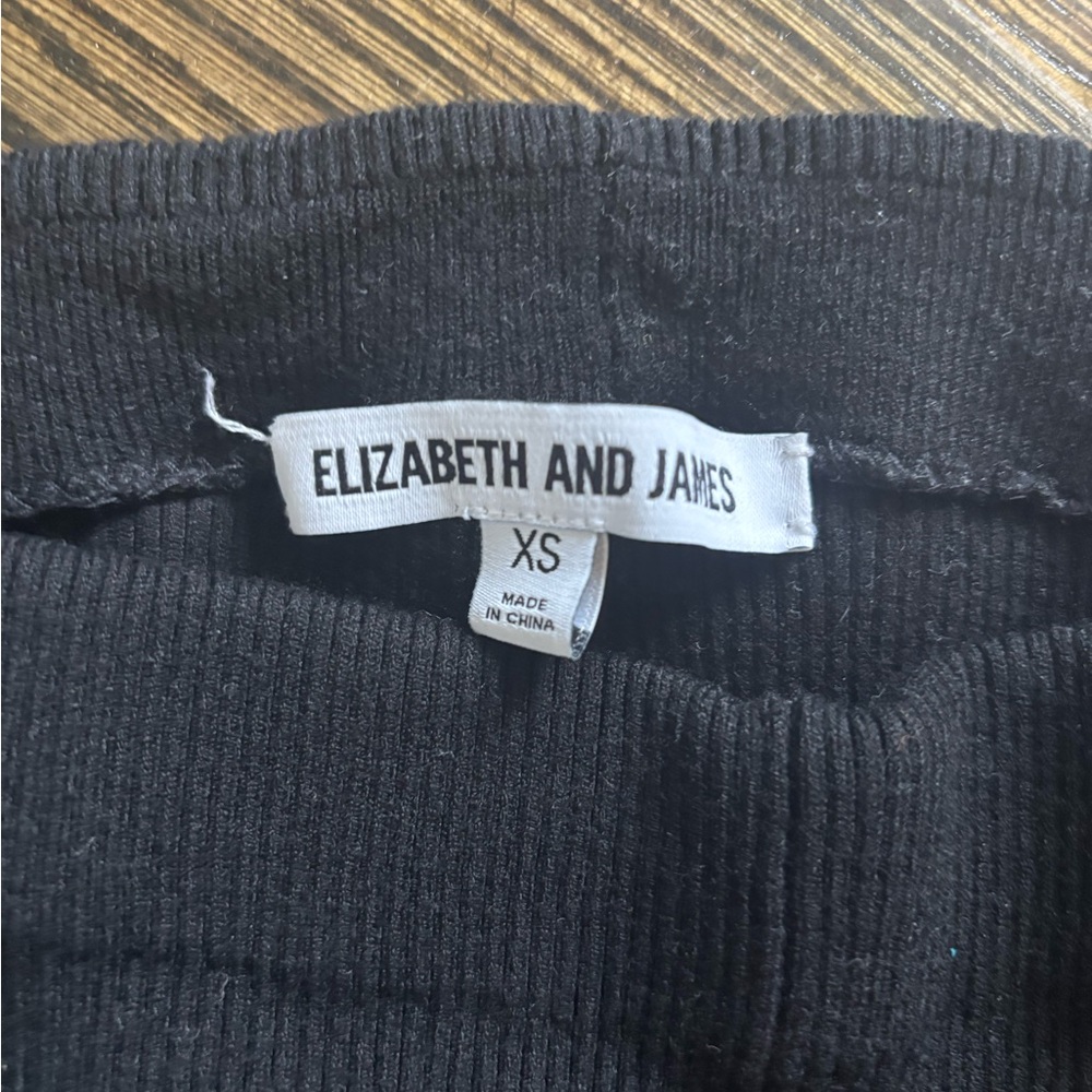 Elizabeth and James Black Knit Top